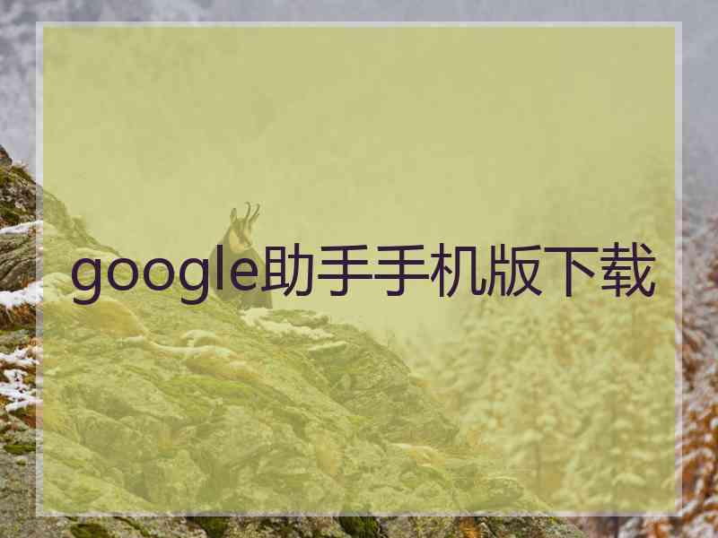 google助手手机版下载