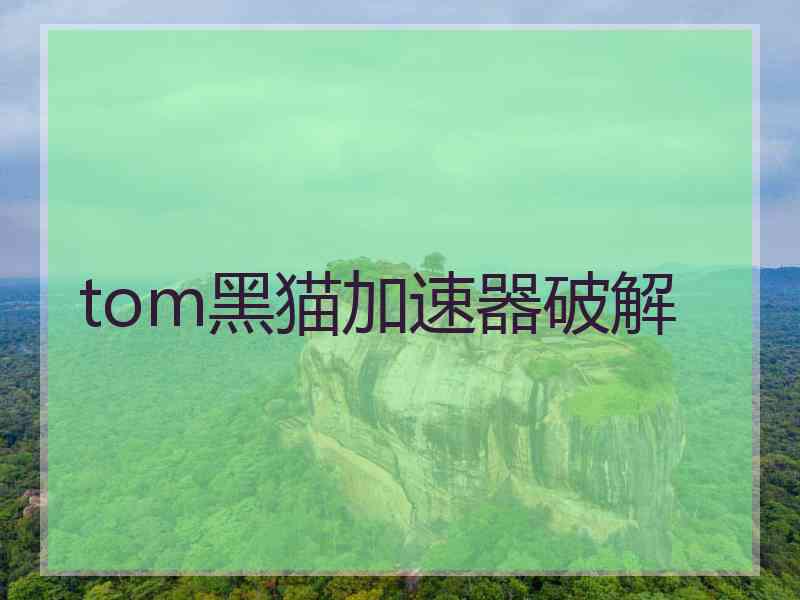 tom黑猫加速器破解