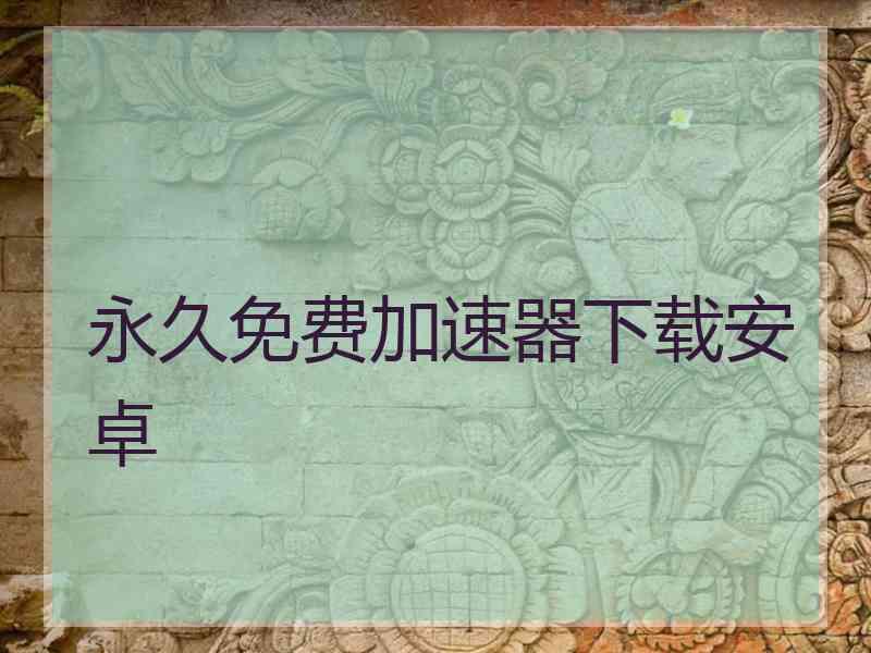 永久免费加速器下载安卓