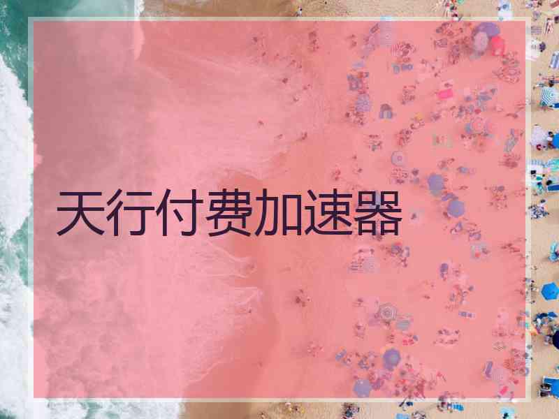 天行付费加速器