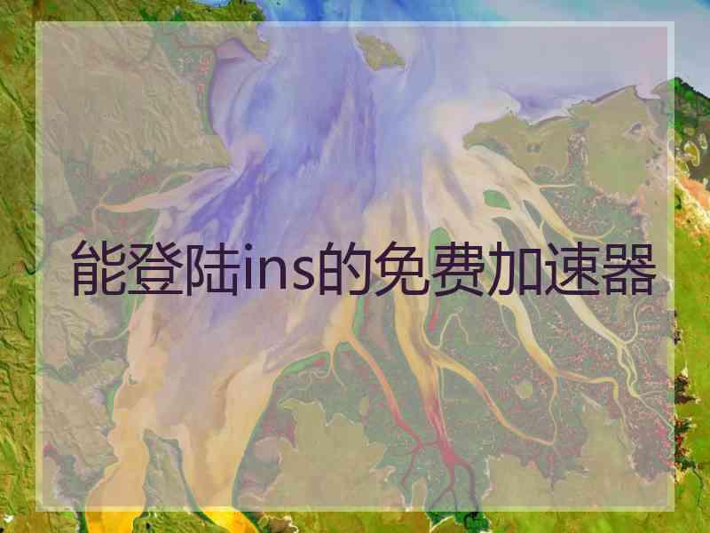 能登陆ins的免费加速器