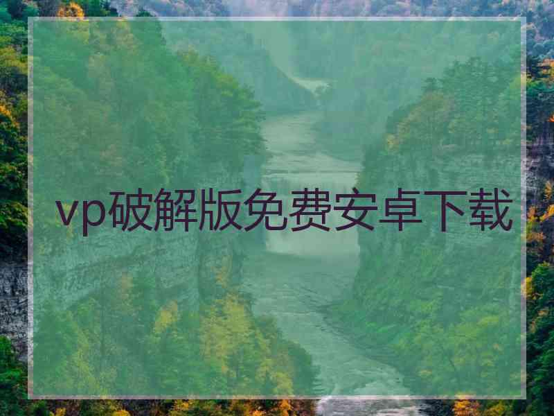 vp破解版免费安卓下载