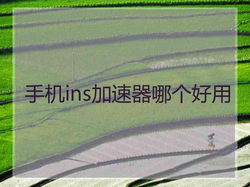 手机ins加速器哪个好用