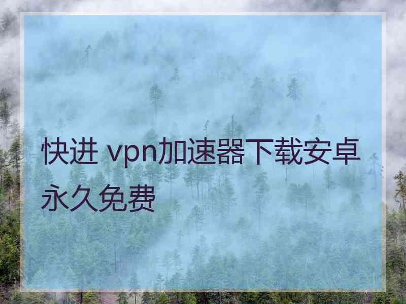 快进 vpn加速器下载安卓永久免费