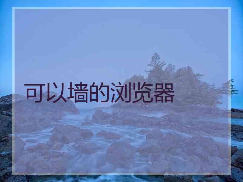 可以墙的浏览器