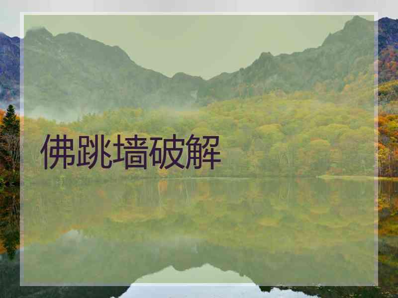 佛跳墙破解
