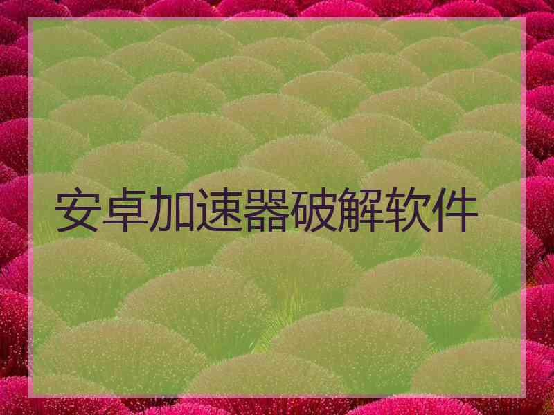 安卓加速器破解软件