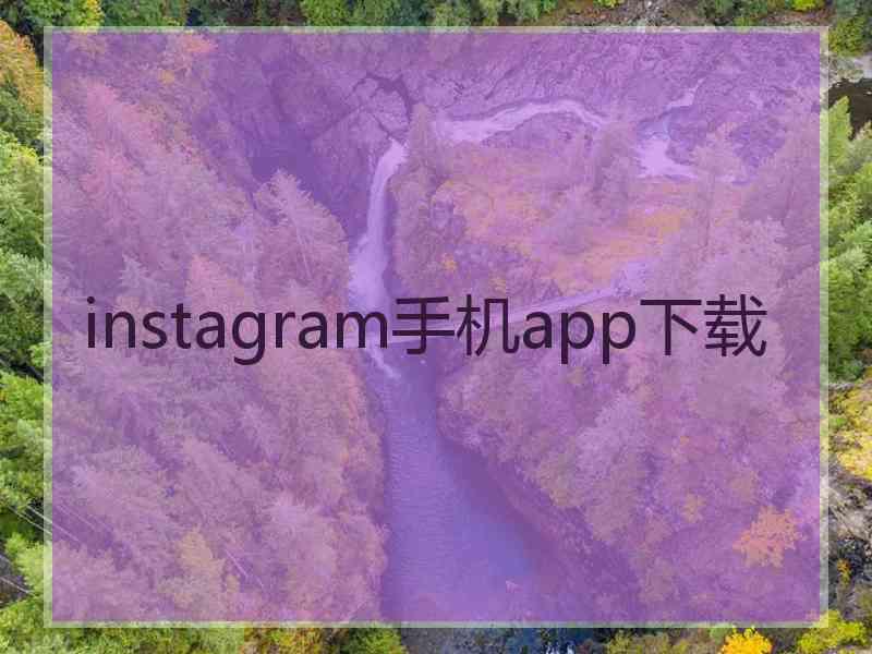 instagram手机app下载